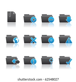 Folder Applications icon set 9 - Blue Series.  Vector eps 8 format, easy to edit.