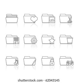 Folder Applications II icon set 10 - Strokes Series.  Vector EPS 8 format, easy to edit.