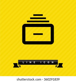 Folder archive. Cabinet. Drawer. Isolated minimal single flat icon. One of a set of linear web icons. Line vector icon for websites and mobile minimalistic flat design.