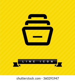 Folder archive. Cabinet. Drawer. Isolated minimal single flat icon. One of a set of linear web icons. Line vector icon for websites and mobile minimalistic flat design.