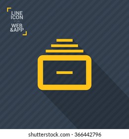 Folder archive. Cabinet. Drawer. Isolated minimal single flat icon. One of a set of linear web icons. Line vector icon for websites and mobile minimalistic flat design.