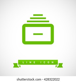 Folder archive. Cabinet. Drawer. Isolated minimal single flat icon. One of a set of linear web icons. Line vector icon for websites and mobile minimalistic flat design.