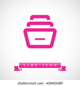 Folder archive. Cabinet. Drawer. Isolated minimal single flat icon. One of a set of linear web icons. Line vector icon for websites and mobile minimalistic flat design.