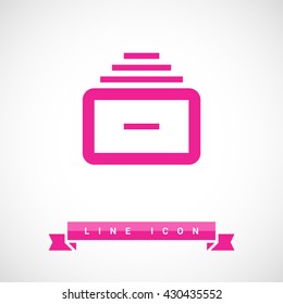 Folder archive. Cabinet. Drawer. Isolated minimal single flat icon. One of a set of linear web icons. Line vector icon for websites and mobile minimalistic flat design.