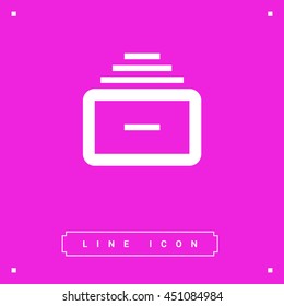 Folder archive. Cabinet. Drawer. Isolated minimal single flat icon. One of a set of linear web icons. Line vector icon for websites and mobile minimalistic flat design.
