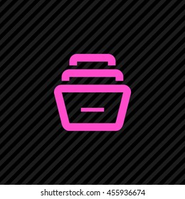 Folder archive. Cabinet. Drawer. Isolated minimal single flat icon. One of a set of linear web icons. Line vector icon for websites and mobile minimalistic flat design.