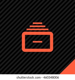 Folder archive. Cabinet. Drawer. Isolated minimal single flat icon. One of a set of linear web icons. Line vector icon for websites and mobile minimalistic flat design.