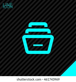 Folder archive. Cabinet. Drawer. Isolated minimal single flat icon. One of a set of linear web icons. Line vector icon for websites and mobile minimalistic flat design.