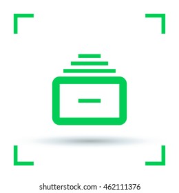 Folder archive. Cabinet. Drawer. Isolated minimal single flat icon. One of a set of linear web icons. Line vector icon for websites and mobile minimalistic flat design.