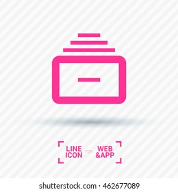 Folder archive. Cabinet. Drawer. Isolated minimal single flat icon. One of a set of linear web icons. Line vector icon for websites and mobile minimalistic flat design.
