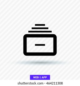 Folder archive. Cabinet. Drawer. Isolated minimal single flat icon. One of a set of linear web icons. Line vector icon for websites and mobile minimalistic flat design.