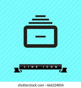 Folder archive. Cabinet. Drawer. Isolated minimal single flat icon. One of a set of linear web icons. Line vector icon for websites and mobile minimalistic flat design.