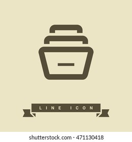 Folder archive. Cabinet. Drawer. Isolated minimal single flat icon.