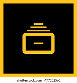 Folder archive. Cabinet. Drawer. Isolated minimal single flat icon. One of a set of linear web icons. Line vector icon for websites and mobile minimalistic flat design.