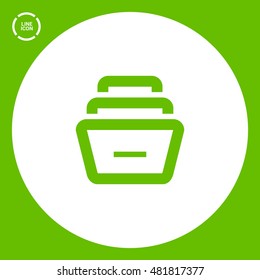 Folder archive. Cabinet. Drawer. Isolated minimal single flat icon. One of a set of linear web icons. Line vector icon for websites and mobile minimalistic flat design.