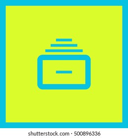 Folder archive. Cabinet. Drawer. Isolated minimal single flat icon. One of a set of linear web icons. Line vector icon for websites and mobile minimalistic flat design.