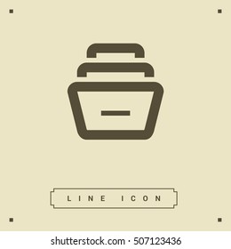 Folder archive. Cabinet. Drawer. Isolated minimal single flat icon. One of a set of linear web icons. Line vector icon for websites and mobile minimalistic flat design.