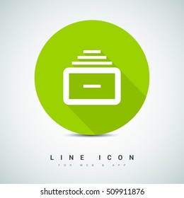 Folder archive. Cabinet. Drawer. Isolated minimal single flat icon. One of a set of linear web icons. Line vector icon for websites and mobile minimalistic flat design.