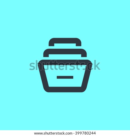 Folder archive. Cabinet. Drawer. Isolated minimal single flat icon. One of a set of linear web icons. Line vector icon for websites and mobile minimalistic flat design.