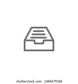Folder archive icon isolated on white background. Drawer symbol modern, simple, vector, icon for website design, mobile app, ui. Vector Illustration