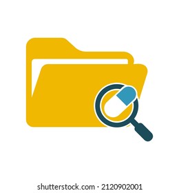 Folder, archive icon, on a white background, vector illustration