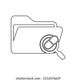 Folder, archive icon, on a white background, vector illustration