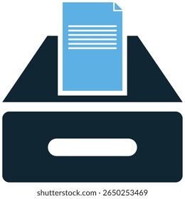 Folder archive icon vector, representing document storage, historical records, and organized data. Ideal for digital libraries, backup solutions, and long-term information management.