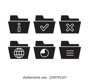 Ordner- und Archivsymbole, Set-Illustration