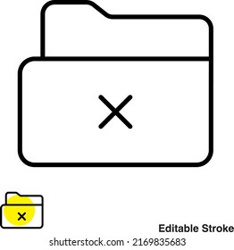 Folder Archive Vector Line Icon