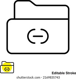 Folder Archive Vector Line Icon