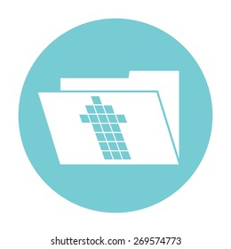 Folder up arrow icon 