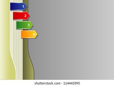 folder background with colorful bookmarks