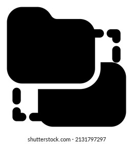 folder backup icon with black color
