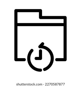 folder backup icon or logo isolated sign symbol vector illustration - high quality black style vector icons