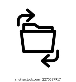 folder backup icon or logo isolated sign symbol vector illustration - high quality black style vector icons