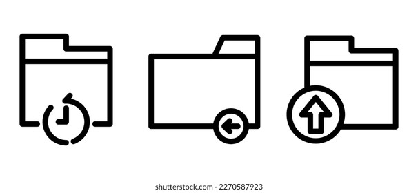 folder backup icon or logo isolated sign symbol vector illustration - high quality black style vector icons