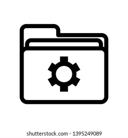 Folder black development Icon , vector