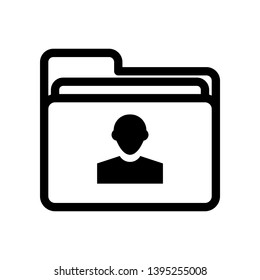 Folder black image people Icon ,vector