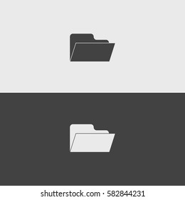 Folder black and white icons.illustration isolated vector sign symbol 