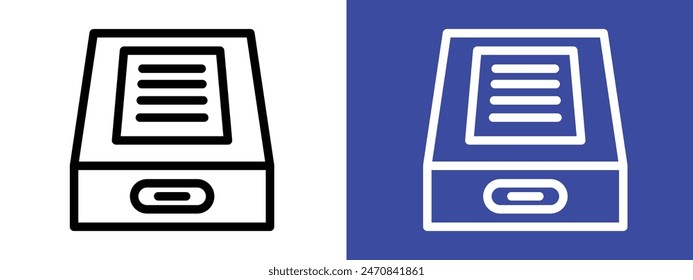 Folder box icon logo set vector