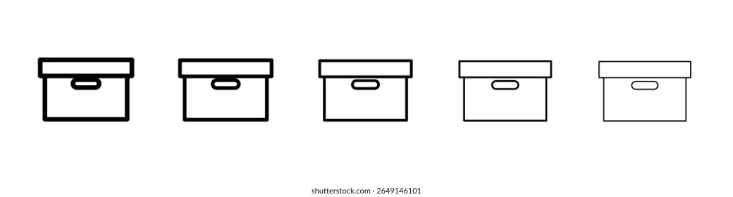 folder box icon simple vector outline logo