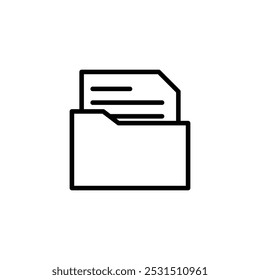 Folder Box icon. vector illustration. line style. EPS 10