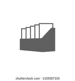 Folder box icon vector in trendy flat style isolated on white background