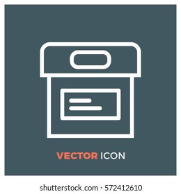 folder box line vector icon