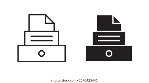 Folder box vector web icons set