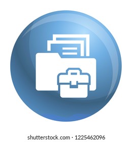 Folder briefcase icon. Simple illustration of folder briefcase vector icon for web design isolated on white background
