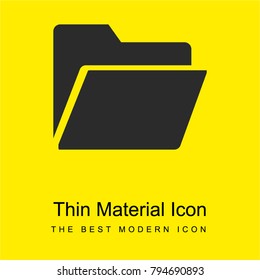 Folder bright yellow material minimal icon or logo design