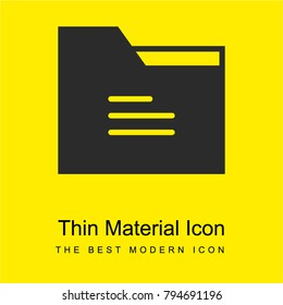 Folder bright yellow material minimal icon or logo design