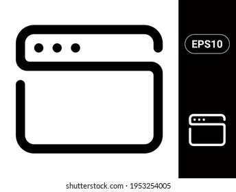 Folder browser vector stylish line icon for UI an UX