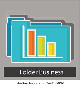 Folder business concept. Creative idea design. Flat vector illustration for template, brochure, web page or presentation